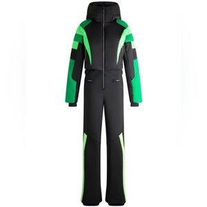 Fusalp Black and Green Julienne Ski Suit - size 36